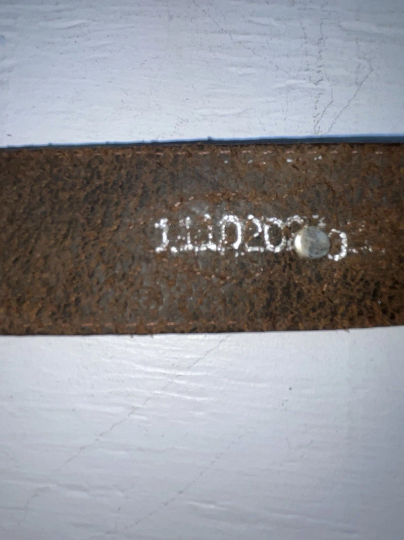 New Brown Genuine Leather Nocona Pendent And Tooled 30” Belt #1110202 JJ-27
