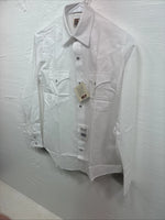 New Kids ELY Classic White Long Sleeve Pearl Snap Size 12 CC-113