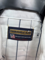 New Men’s Panhandle Slim White Stripe Short Sleeve Pearl Snap 15.5 Medium V-20