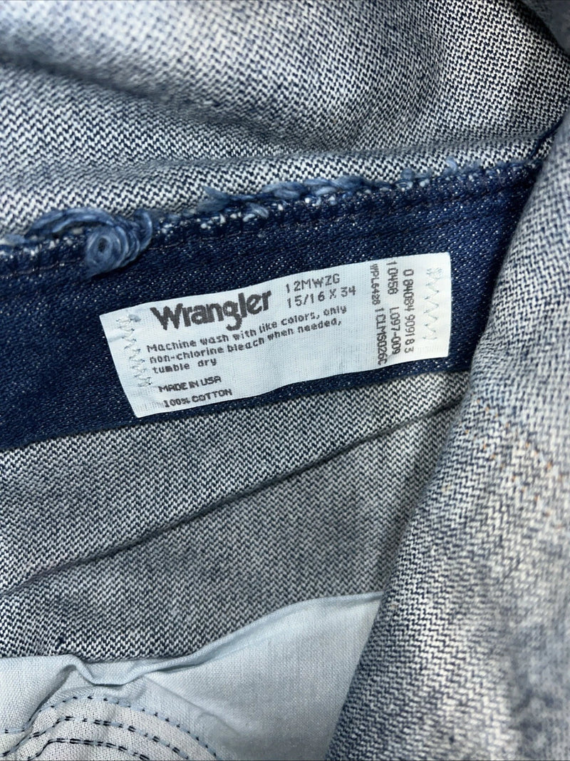 New Mens Cowboy Cut Classic Fit Wrangler Denim Jeans. 15/16x34 G-11