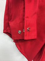 New Boys Western Express Red Long Sleeve Pearl Snap Medium DD-121