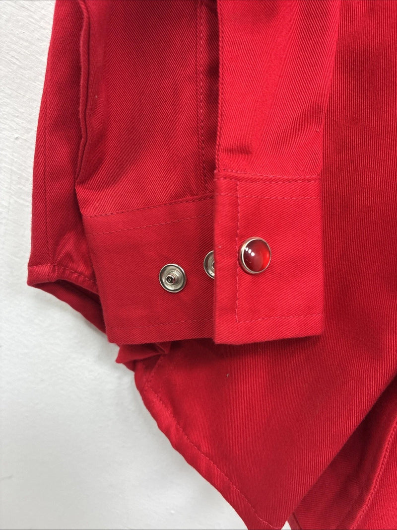 New Boys Western Express Red Long Sleeve Pearl Snap Medium DD-121