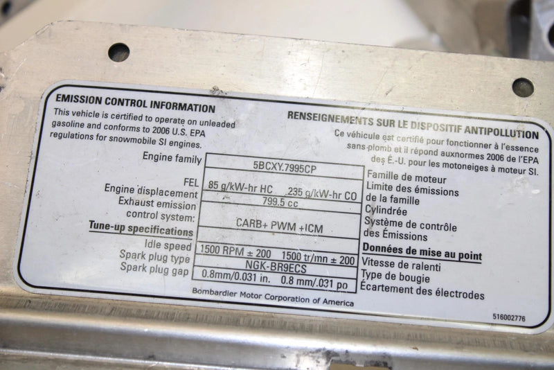 2006 Ski-doo Summit 800 Ho Oem Upper Cross Member 518324739 SS89