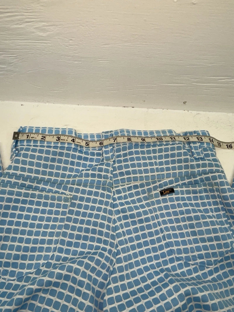 New Vintage Blue Checkered Lee Polyester Pants #2652644 ZZ-46