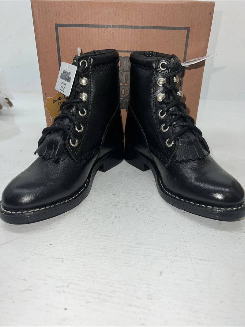 New Children’s Black Lace Up Smoky Mountain Boots. 3009C 11.5 11 1/2. 24-119