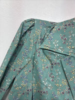 New Women’s Dickson Jenkins Blue Floral Long Sleeve Pearl Snap Zip Size 32 KK-66