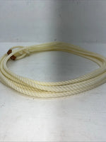 New Tough 1 White Lariat 7/16” X 30” Med Lay Rope #58-256-0-0 U-15