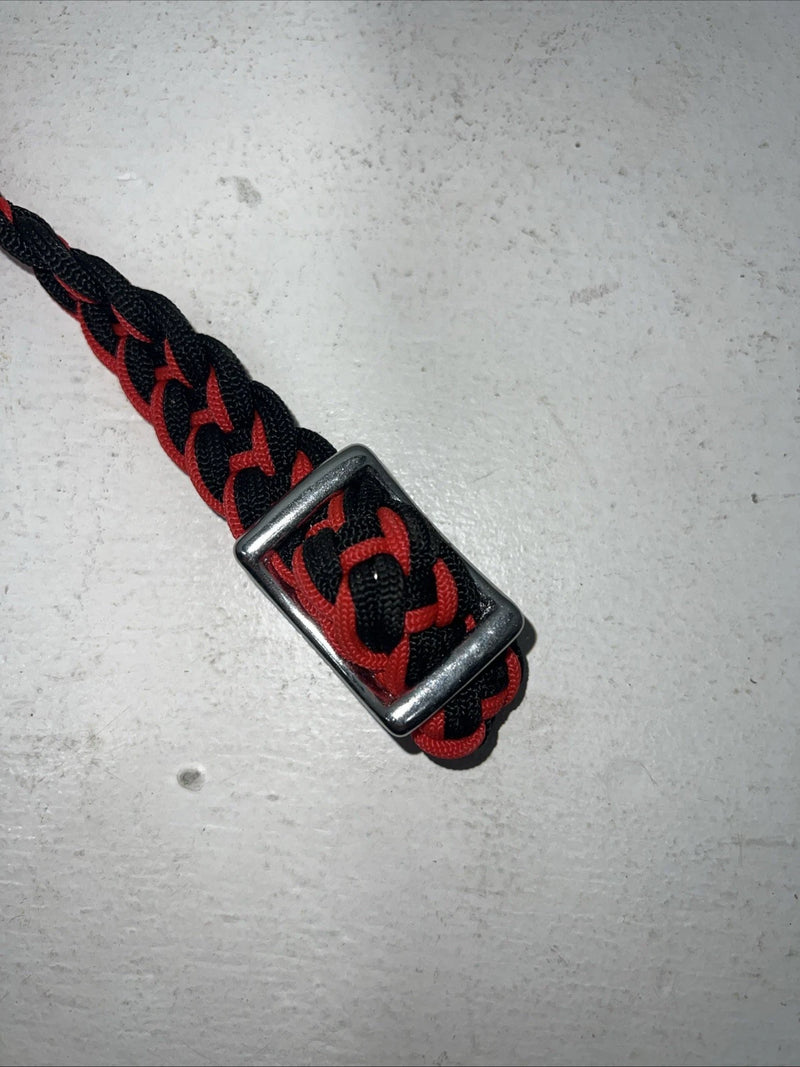 New Tough 1 Red Black Nylon Braided Reins 3/4” X 8” #54-995-106 Y-10