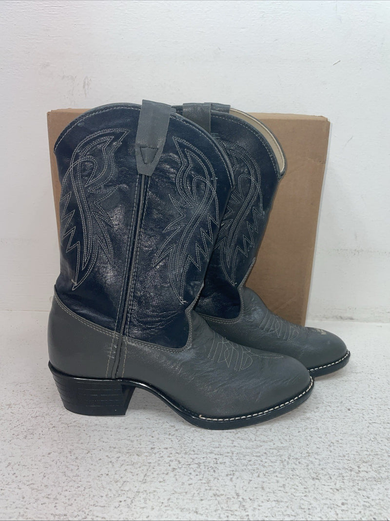 New Youth Gray Westex Cowboy Boots. B 2102 5.5 5 1/2 D. 2-138