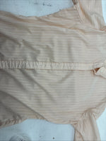 New Women’s Devon Aire Orange Stripe Short Sleeve Button Up Size 40 YY-5