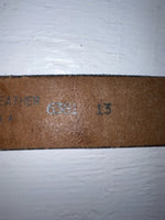 New Brown Genuine Leather Chambers Wildlife Tooled 30” Belt #6381 Z-167