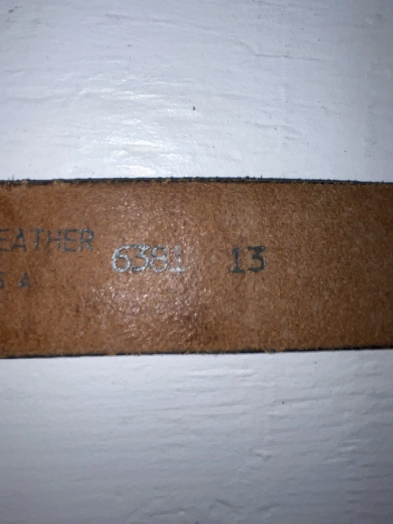 New Brown Genuine Leather Chambers Wildlife Tooled 30” Belt #6381 Z-167