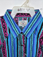 New Women’s Country Charmers Multicolor Long Sleeve Pearl Snap XL II-51