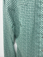 New Women’s Dickson Jenkins Green Design Long Sleeve Pearl Snap Size 30 GG-2