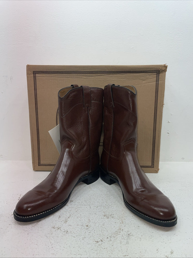 New Men’s Brown J Chisholm Cowboy Boots. M 102 10.5 10 1/2 D. 7-114