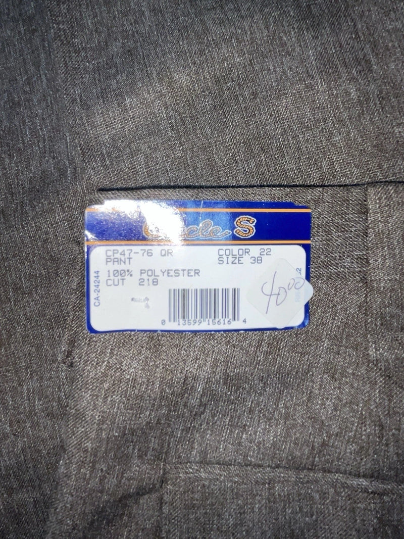 New Vintage Brown Circle S Polyester Pants #CP4776 XX-89