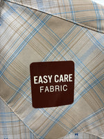 New Men’s ELY Cattleman Beige Flannel Design Long Sleeve Pearl Snap 2XL F-91