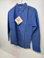 New Kids ELY Classic Blue Jean Design Long Sleeve Button Up Medium LL-27