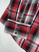 New Men’s Red ELY 1878 Long Sleeve Pearl Snap Shirt. XL S-23
