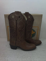 New Kids Brown Texas Brand Cowboy Boots. C 191 1 B. 23-84