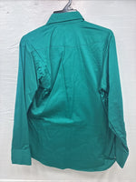 New Men’s Panhandle Slim Green Long Sleeve Pearl Snap 16.5 Large V-89