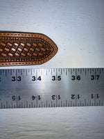 New Brown Genuine Leather Nocona Silver Bling Tooled 28” Belt #N2463448 NN-12