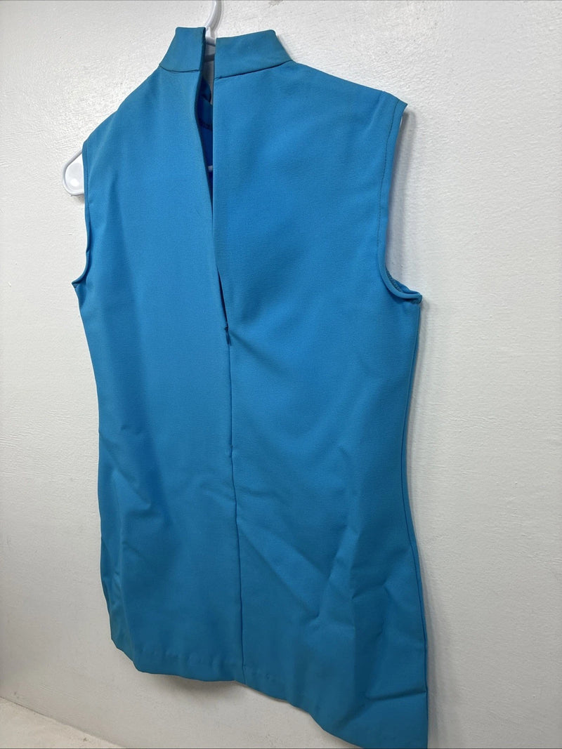 New Women’s Lady DJ Blue Sleeveless Half Zip Size 32 TT-88