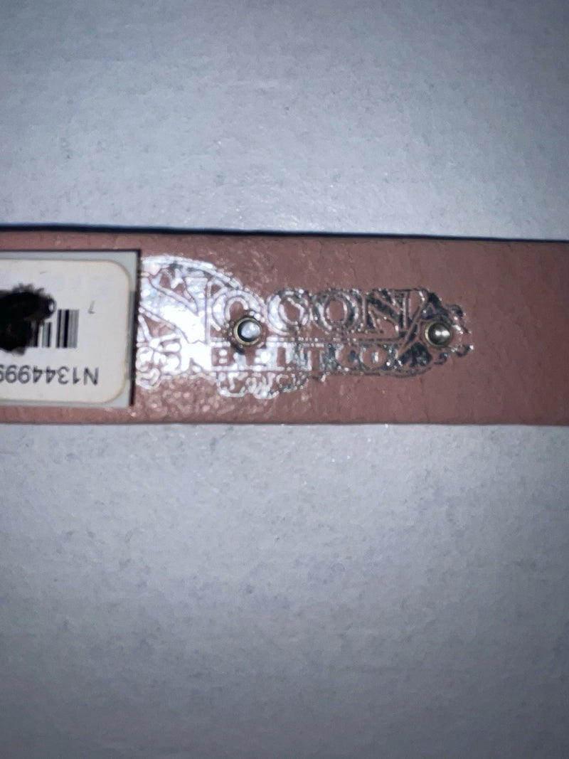 New Pink Genuine Leather Nocona Silver Bling 36” Belt #N1344999 Z-38