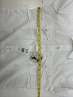 New Boys ELY Cattleman White Long Sleeve Pearl Snap Size 14 AA-41