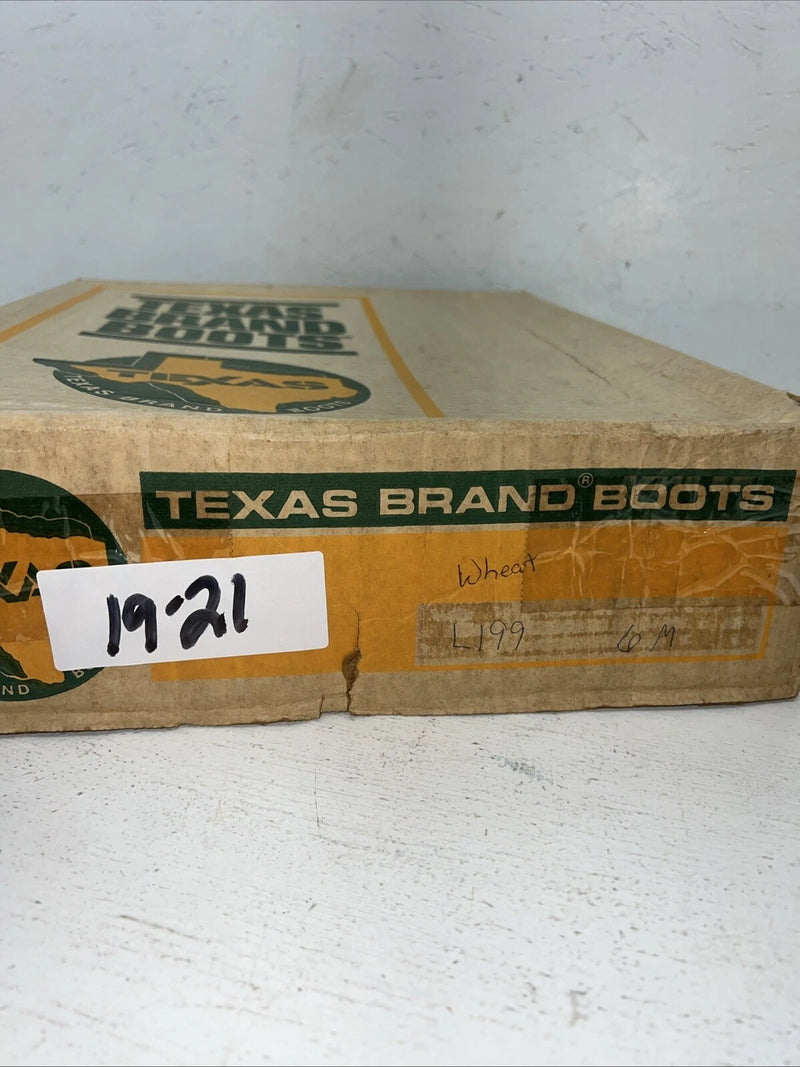 New Women’s Tan Texas Brand Cowboy Boots. L199 6 M. 19-21