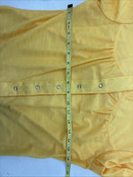 New Womens Dickson Jenkins Yellow Long Sleeve Pearl Snap Medium LL-108