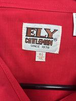 New Men’s ELY Cattleman Red Short Sleeve Pearl Snap 18.5 2XL R-12
