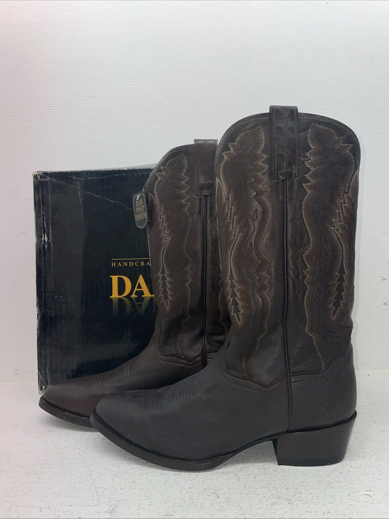 New Men’s Brown Dan Post Cowboy Boots. 2293 9 E W. 4-82