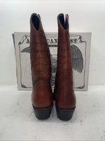 New Men’s Brown American West Cowboy Boots. 68373 11 E W. 8-99