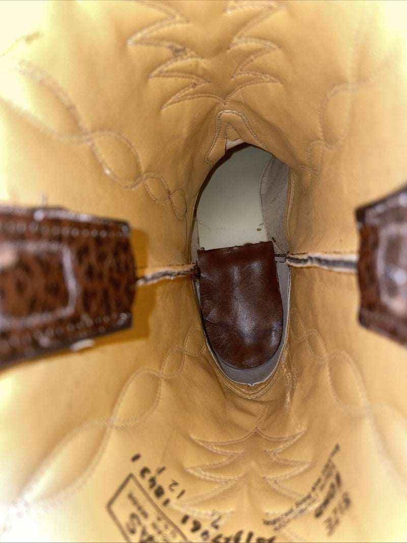 New Men’s Brown Texas Brand Cowboy Boots. 251527461 10.5 10 1/2 D. 8-24