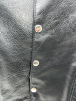 New Men’s Black Western Express Leather Biker Vest XL Q-603