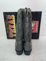 New Men’s Gray Texas Brand Cowboy Boots. 1082 7.5 7 1/2 D. 1-77