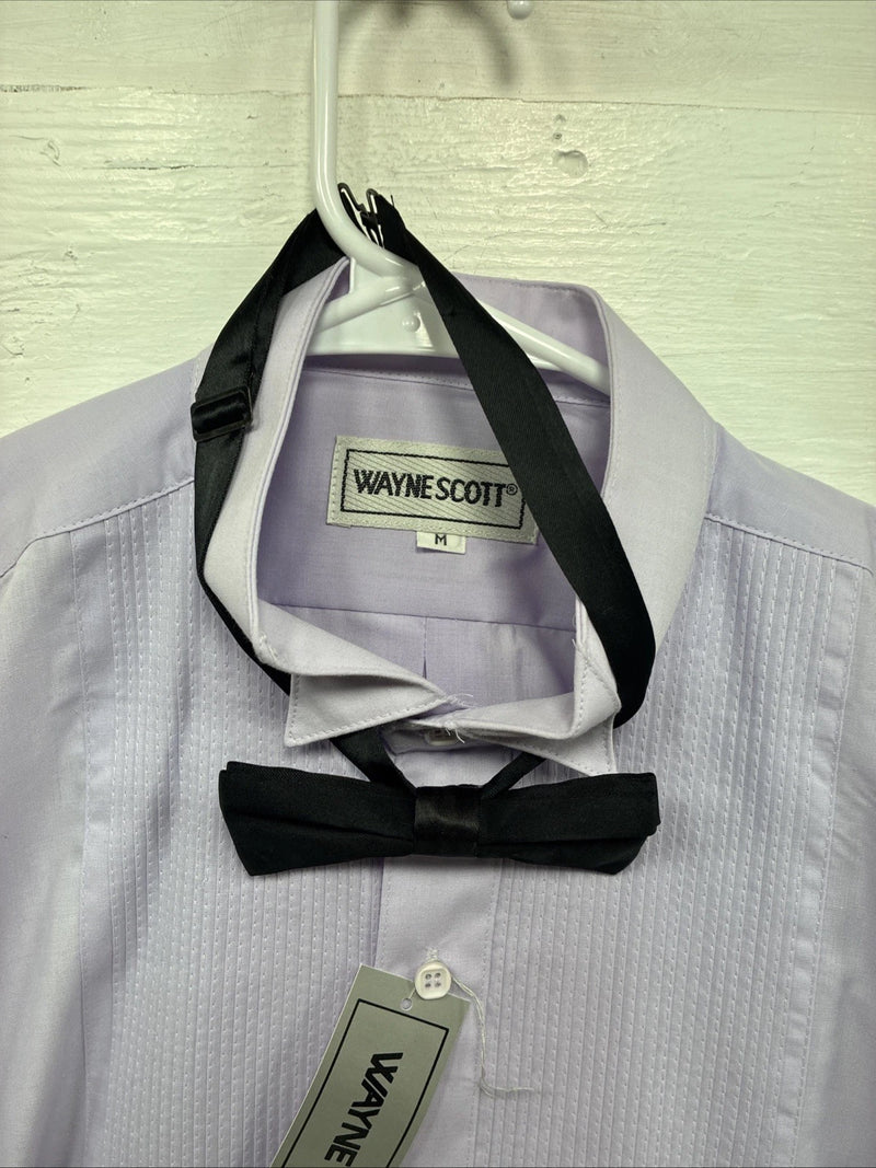 New Wayne Scott Purple Long Sleeve Bottom Up English Shirt Medium X-95