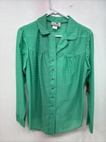 New Women’s Dickson Jenkins Green Long Sleeve Pearl Snap Size 34 MM-94
