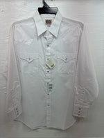 Me Women’s ELY Cattleman White Long Sleeve Pearl Snap 16.5 X 34 Large X-43