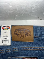 New Womens Diamond Cut Regular Fit Denim Jeans. 10x34 L-19