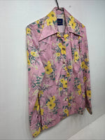 New Women’s Panhandle Slim Pink floral Long Sleeve Pearl Snap 10/32 KK-11