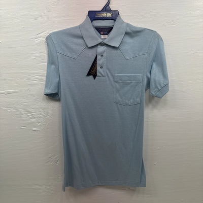 New Men’s Panhandle Slim Blue short sleeve polo Small B-59
