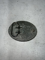 New Men Black Silver Oval Bird Belt Buckle. F-8