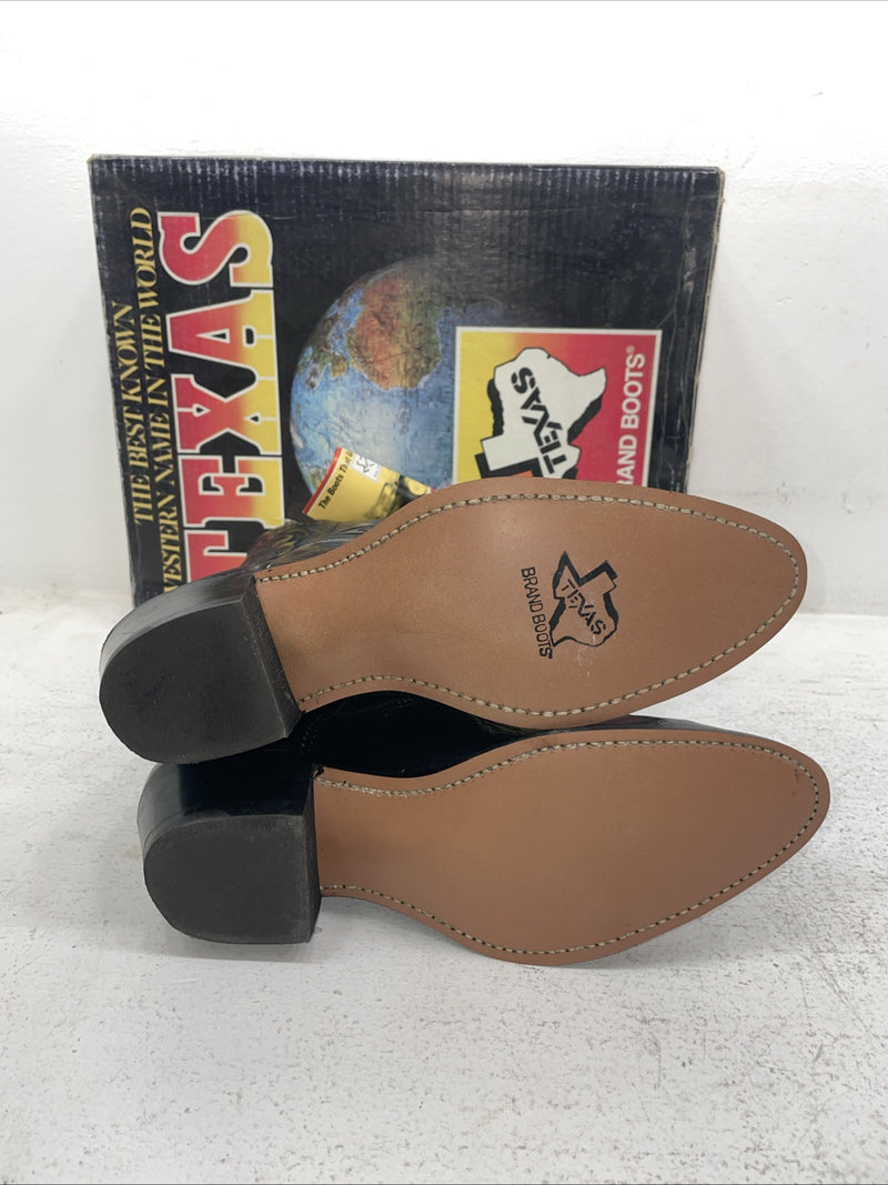 New Men’s Black Texas Brand Cowboy Boots. 6810 9.5 9 1/2 D. 4-67