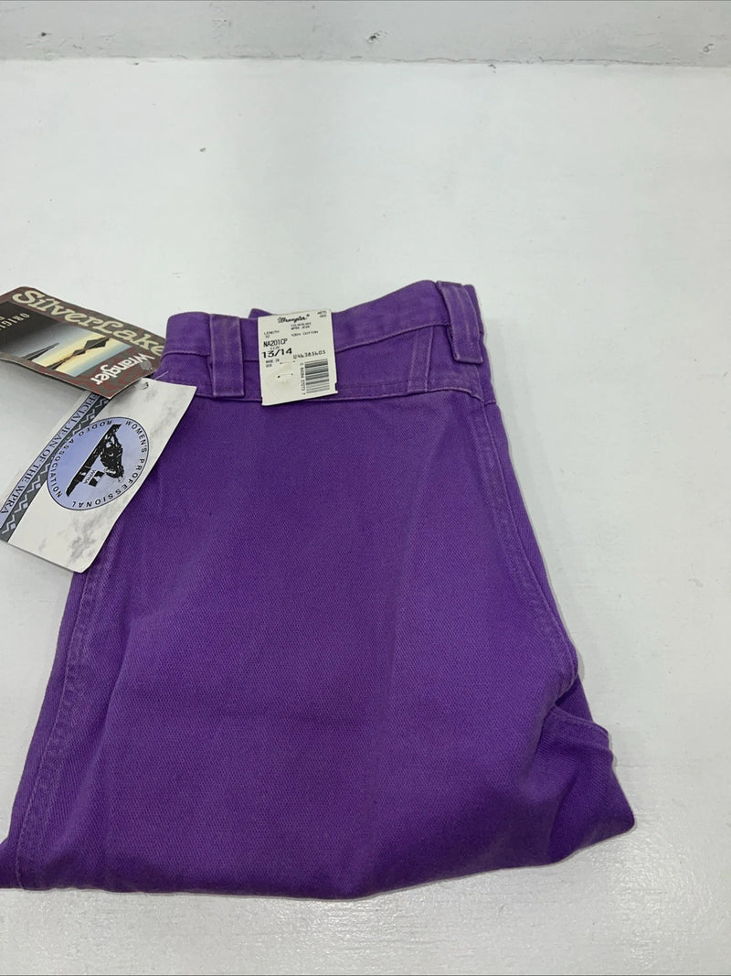 New Women’s Purple Wrangler Silverlake Relaxed Fit Denim Jeans. 13/14x32 P-5