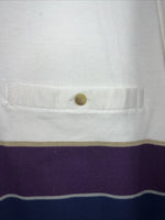 New Men’s Cumberland Outfitters Purple White Navy Polo Shirt. Medium I-50