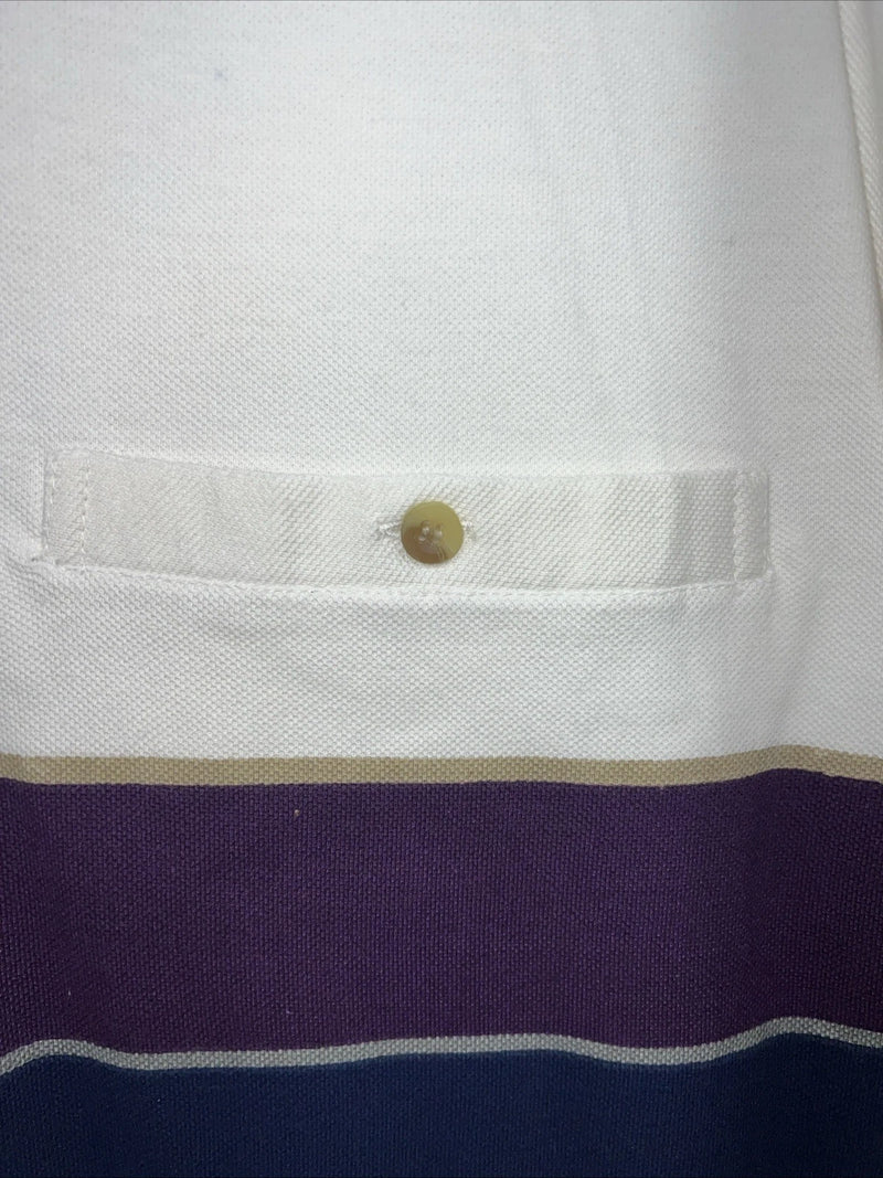 New Men’s Cumberland Outfitters Purple White Navy Polo Shirt. Medium I-50