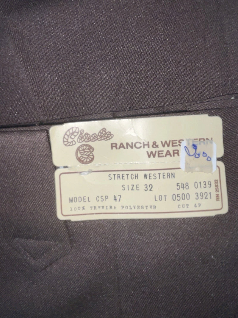 New Vintage Brown Circle S Polyester Pants #05003921 ZZ-31