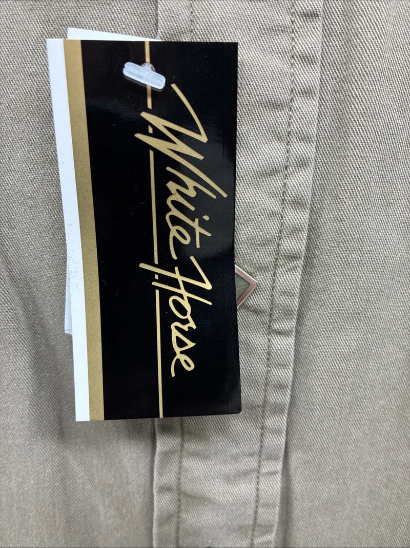 New Men’s White Horse Siege Color Long Sleeve Pearl Snap 2XL H-52